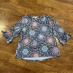 Croft & Barrow XL Pink Blue Black Mandala Shirt